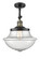 Franklin Restoration One Light Semi-Flush Mount in Black Antique Brass (405|201F-BAB-G544)