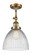 Franklin Restoration One Light Semi-Flush Mount in Brushed Brass (405|201F-BB-G222)
