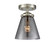 Nouveau One Light Semi-Flush Mount in Brushed Satin Nickel (405|284-1C-SN-G63)