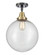 Caden One Light Semi-Flush Mount in Black Antique Brass (405|447-1C-BAB-G204-12)
