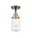 Caden LED Flush Mount in Black Antique Brass (405|447-1C-BAB-G312-LED)