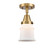 Caden LED Semi-Flush Mount in Brushed Brass (405|447-1C-BB-G181S-LED)