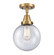 Caden One Light Flush Mount in Brushed Brass (405|447-1C-BB-G204-8)
