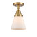 Caden LED Semi-Flush Mount in Brushed Brass (405|447-1C-BB-G61-LED)