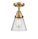 Caden LED Semi-Flush Mount in Brushed Brass (405|447-1C-BB-G64-LED)