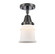 Caden LED Semi-Flush Mount in Matte Black (405|447-1C-BK-G181S-LED)