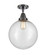 Caden LED Semi-Flush Mount in Matte Black (405|447-1C-BK-G204-12-LED)