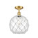 Ballston One Light Semi-Flush Mount in Satin Gold (405|516-1C-SG-G122-10RW)