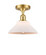 Ballston LED Semi-Flush Mount in Satin Gold (405|516-1C-SG-G131-LED)