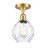 Ballston One Light Semi-Flush Mount in Satin Gold (405|516-1C-SG-G362)