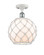 Ballston One Light Semi-Flush Mount in White Polished Chrome (405|516-1C-WPC-G121-10RW)