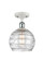 Ballston One Light Semi-Flush Mount in White Polished Chrome (405|516-1C-WPC-G1213-8)