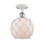 Ballston One Light Semi-Flush Mount in White Polished Chrome (405|516-1C-WPC-G121-8RW)