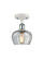 Ballston One Light Semi-Flush Mount in White Polished Chrome (405|516-1C-WPC-G92)