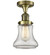 Franklin Restoration One Light Semi-Flush Mount in Antique Brass (405|517-1CH-AB-G192)