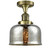 Franklin Restoration One Light Semi-Flush Mount in Antique Brass (405|517-1CH-AB-G78)