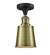 Franklin Restoration LED Semi-Flush Mount in Black Antique Brass (405|517-1CH-BAB-M9-AB)