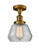 Franklin Restoration One Light Semi-Flush Mount in Brushed Brass (405|517-1CH-BB-G172)