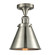 Franklin Restoration One Light Semi-Flush Mount in Brushed Satin Nickel (405|517-1CH-SN-M13-SN)