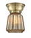 Franklin Restoration One Light Flush Mount in Antique Brass (405|623-1F-AB-G146)