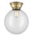 Franklin Restoration One Light Flush Mount in Antique Brass (405|623-1F-AB-G202-12)