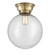 Franklin Restoration One Light Flush Mount in Antique Brass (405|623-1F-AB-G204-12)