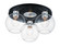 Vessel Three Light Flush Mount in Black / Brushed Aluminum (16|21610CLBKAL)