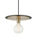 Milo One Light Pendant in Aged Brass (428|H137701L-AGB/BK)