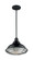 Newbridge One Light Pendant in Gloss Black / Silver (72|60-7004)