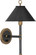 Aaron One Light Wall Sconce in Deep Patina Bronze w/ Warm Brass/Metal Shade (165|646)