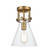 Downtown Urban One Light Semi-Flush Mount in Brushed Brass (405|411-1F-BB-8CL)