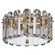 Bonnington Four Light Flush Mount in Hand-Rubbed Antique Brass (268|ARN 4124HAB-CG)