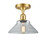 Ballston LED Semi-Flush Mount in Satin Gold (405|516-1C-SG-G132-LED)