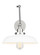 Wellfleet One Light Wall Sconce in Matte White and Polished Nickel (454|CW1171MWTPN)