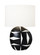 Franz One Light Table Lamp in White Leather W Black Leather (454|HT1041WLBL1)