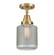 Caden One Light Flush Mount in Brushed Brass (405|447-1C-BB-G262)