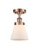 Ballston Urban One Light Semi-Flush Mount in Antique Copper (405|916-1C-AC-G61)