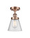 Ballston Urban One Light Semi-Flush Mount in Antique Copper (405|916-1C-AC-G64)