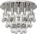 Jonathan Adler Milano One Light Flushmount in Polished Nickel w/Crystal (165|S754)