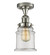 Franklin Restoration One Light Semi-Flush Mount in Polished Nickel (405|517-1CH-PN-G182)