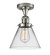 Franklin Restoration LED Semi-Flush Mount in Polished Nickel (405|517-1CH-PN-G42-LED)