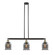 Franklin Restoration Three Light Island Pendant in Black Antique Brass (405|213-BAB-G53-CE)