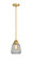 Nouveau 2 LED Mini Pendant in Satin Gold (405|288-1S-SG-G142-LED)