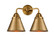 Nouveau 2 LED Bath Vanity in Brushed Brass (405|288-2W-BB-M13-BB-LED)