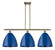 Ballston Three Light Island Pendant in Antique Brass (405|516-3I-AB-MBD-12-BL)