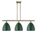 Ballston Three Light Island Pendant in Antique Brass (405|516-3I-AB-MBD-9-GR)