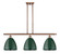 Ballston Three Light Island Pendant in Antique Copper (405|516-3I-AC-MBD-9-GR) Ballston Three Light Island Pendant in Antique Copper (405|516-3I-AC-MBD-9-GR)