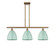 Ballston Three Light Island Pendant in Brushed Brass (405|516-3I-BB-MBD-9-SF)