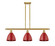 Ballston Three Light Island Pendant in Satin Gold (405|516-3I-SG-MBD-75-RD)