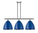 Ballston Three Light Island Pendant in Brushed Satin Nickel (405|516-3I-SN-MBD-12-BL)